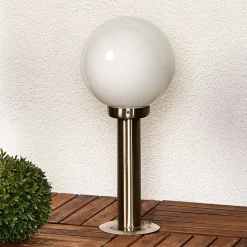 Lindby sokkelampe Vedran, højde 45 cm, PMMA, stål