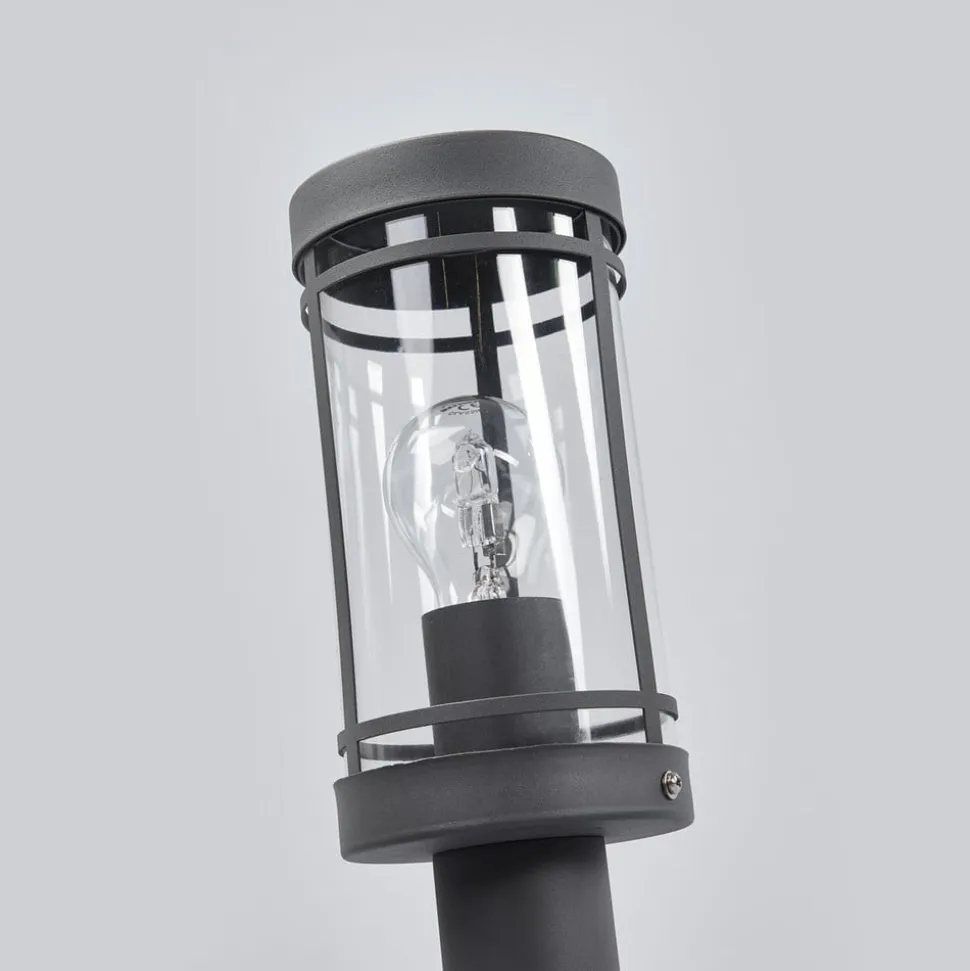 Lindby sokkellampe Djori, 50 cm, antracit, stål, E27