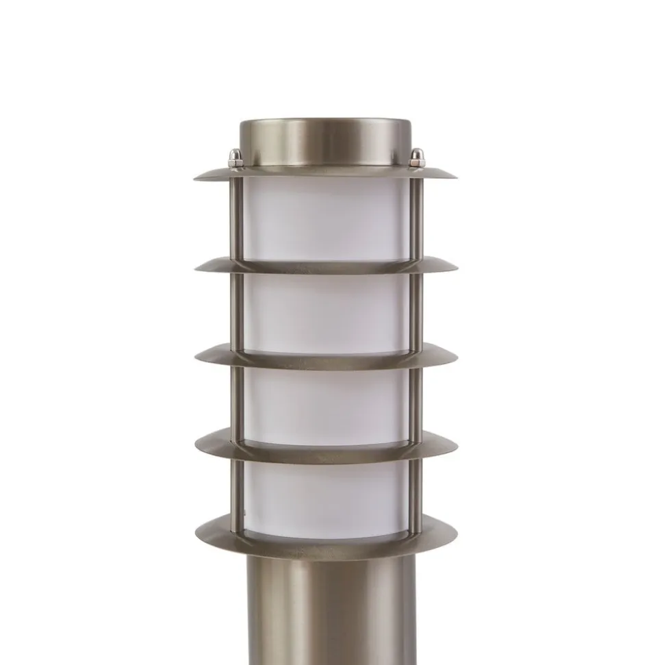 Lindby sokkellampe Hanja, sensor, stål, Ø 11,7 cm