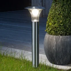 Lindby Solar-LED-lampe med jordspyd Jolin, 66 cm, stål