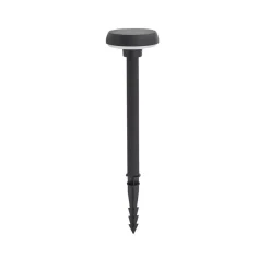 Lindby Solar-LED-lampe med jordspyd Brinca, sort, PC, sensor