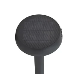 Lindby Solar-LED-lampe med jordspyd Brinca, sort, PC, sensor
