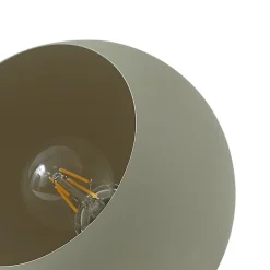 Lindby Solomia bordlampe, grøn, jern, Ø 20 cm