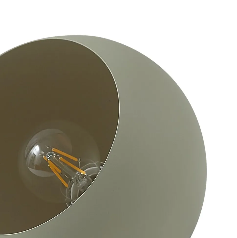 Lindby Solomia bordlampe, grøn, jern, Ø 20 cm