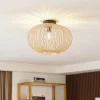 Lindby Solvira loftlampe, bambusflet, rund