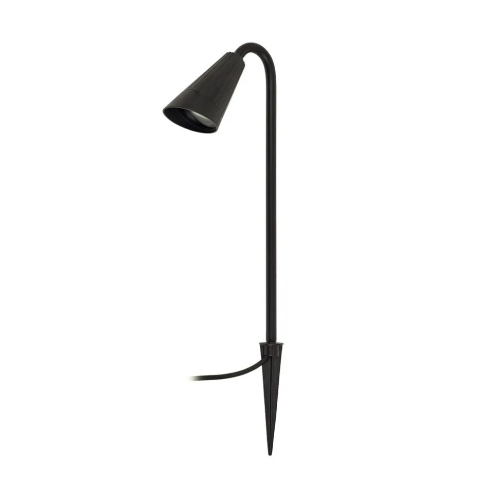Lindby Sorvete lampe med jordspyd, sort, metal, højde 62 cm
