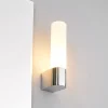 Lindby spejllampe Melike, 27 cm, krom, IP44, stikkontakt