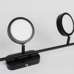 Lindby spot Neros, sort, 3-lys, 55 cm, CCT, jern