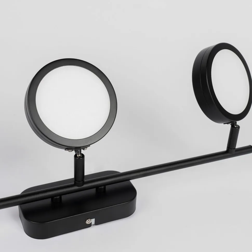 Lindby spot Neros, sort, 3-lys, 55 cm, CCT, jern