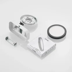 Lindby spot Vesim, hvid, 1-lys, 15 cm høj, jern
