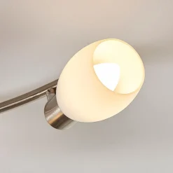 Lindby spotlight Arda, 70 cm, 4 lyskilder, nikkel, glas, E14