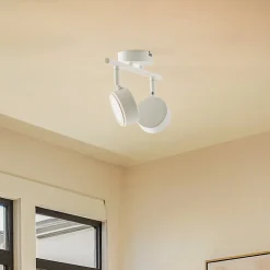 Lindby spotlight Jyla, hvid, 4.000 K, 2-lys, GX53