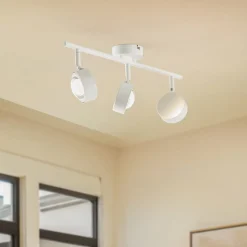 Lindby spotlight Jyla, hvid, linse, 4.200 K, 3-lys, GX53
