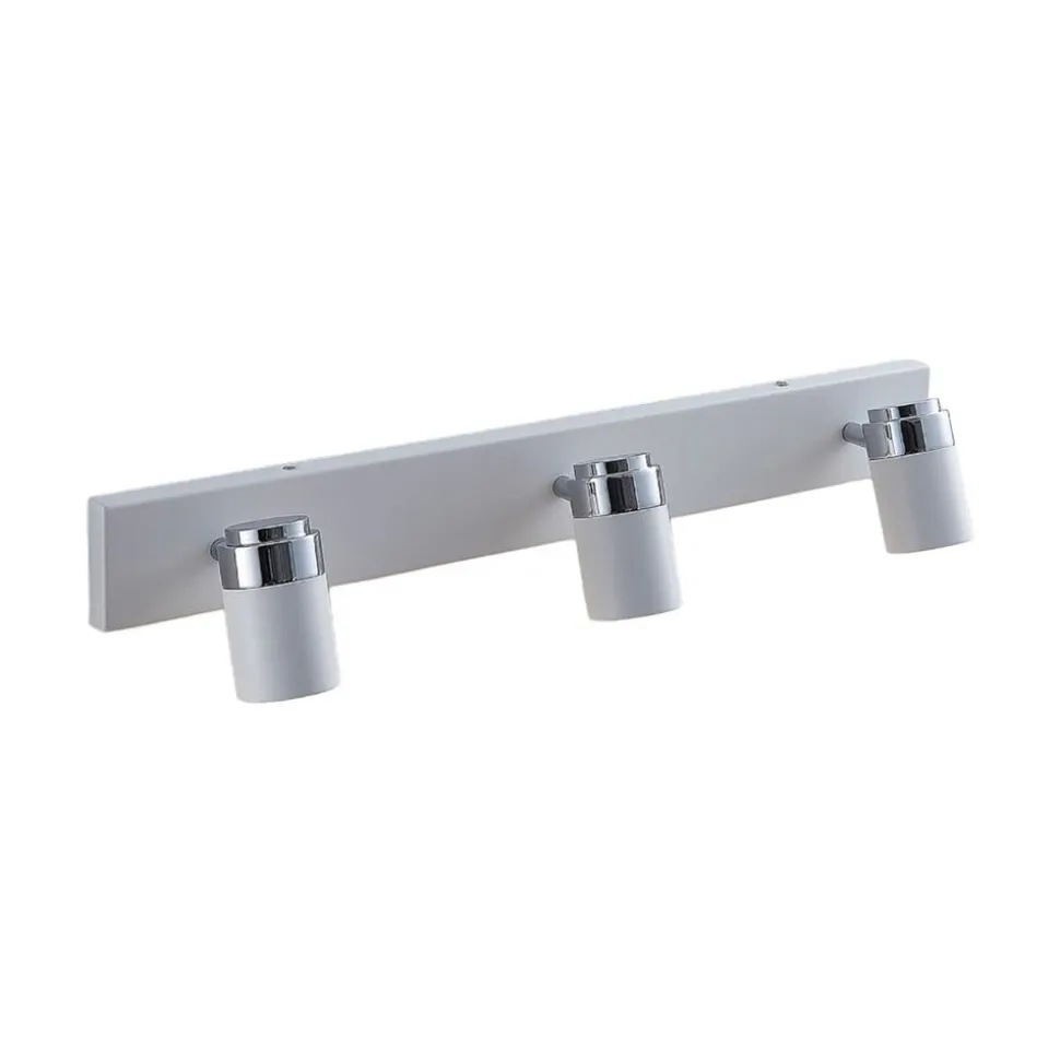 Lindby spotlight Kardo, 3 lyskilder, hvid, metal, IP44
