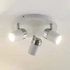 Lindby spotlight Kardo, roundel, 3 lyskilder, hvid, metal, IP44