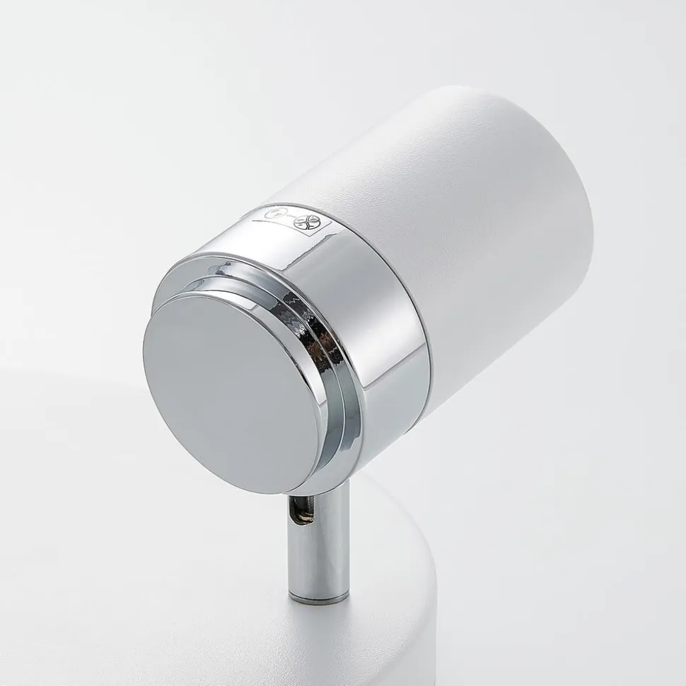 Lindby spotlight Kardo, roundel, 3 lyskilder, hvid, metal, IP44