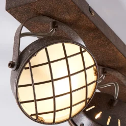 Lindby spotlight Tamin, 48 cm, rustfarvet, 3 lyskilder, glas