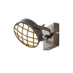 Lindby spotlight Tamin, rustfarvet, 1-lys, glas, G9
