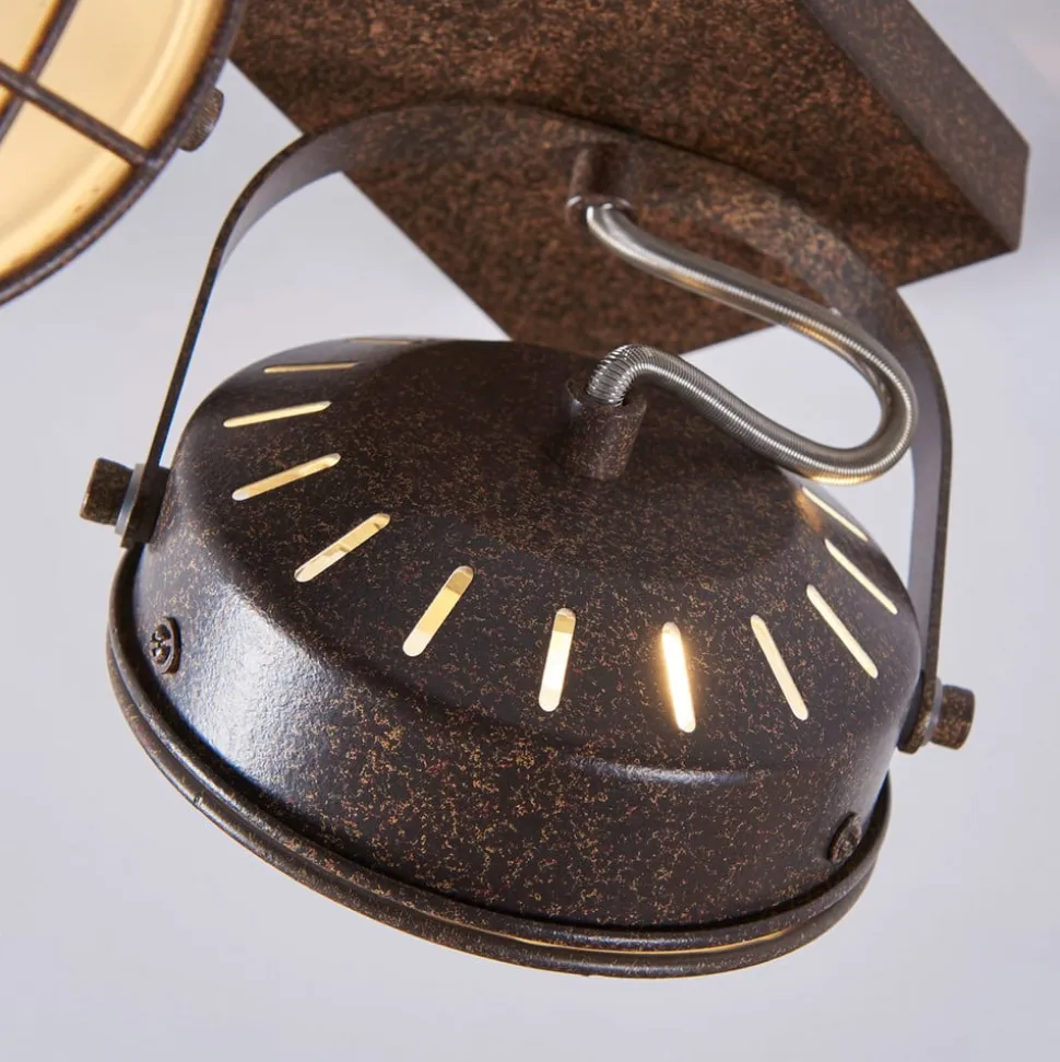 Lindby spotlight Tamin, rustfarvet, 2 lyskilder, glas, G9