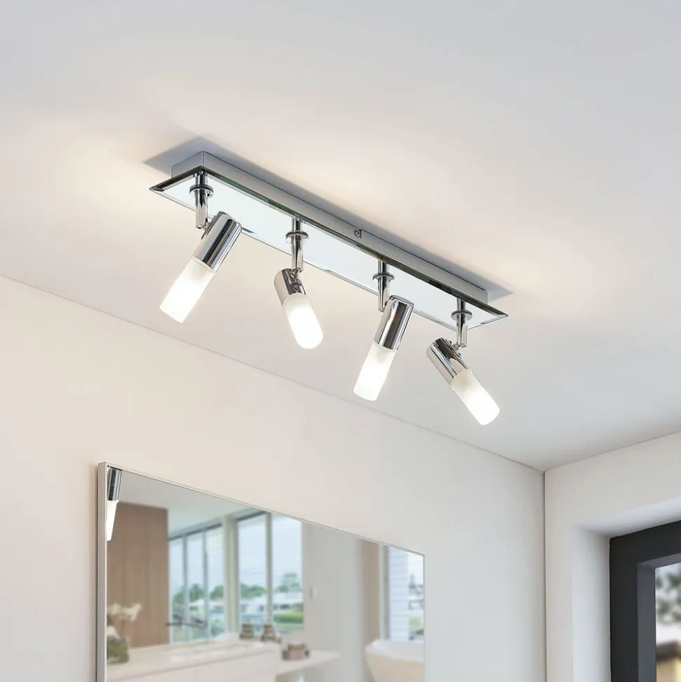 Lindby spotlight Zela, længde 53 cm, krom, 4 lyskilder