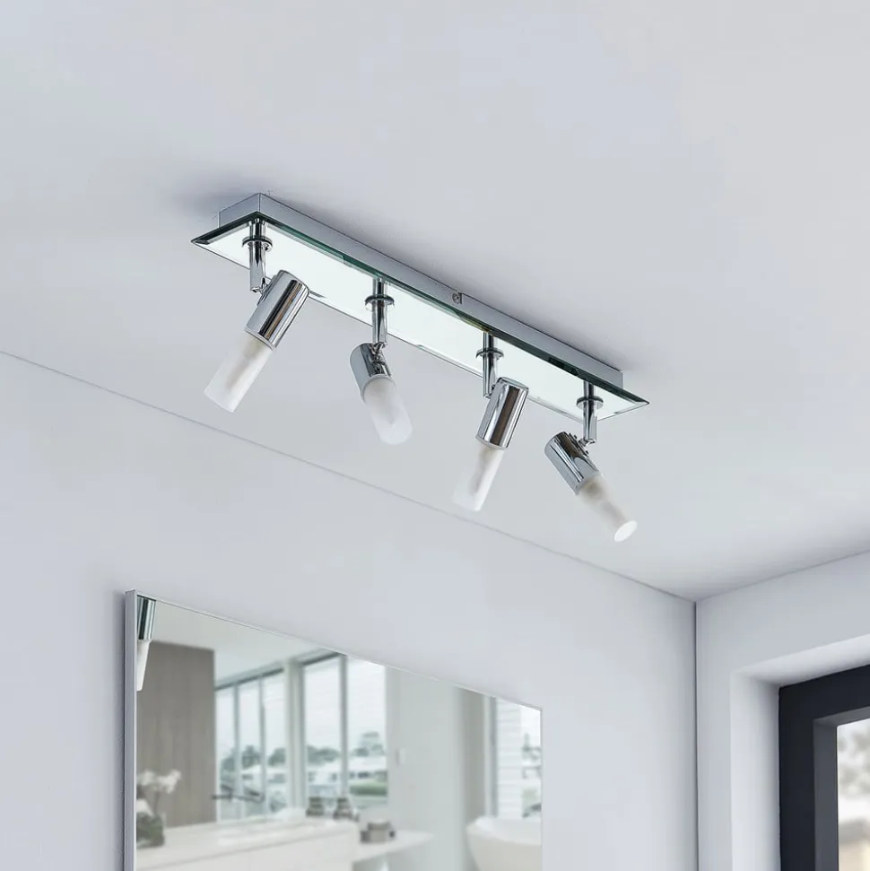 Lindby spotlight Zela, længde 53 cm, krom, 4 lyskilder