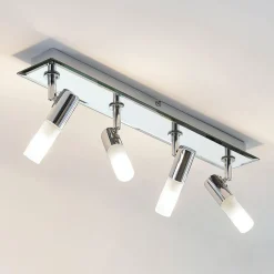 Lindby spotlight Zela, længde 53 cm, krom, 4 lyskilder