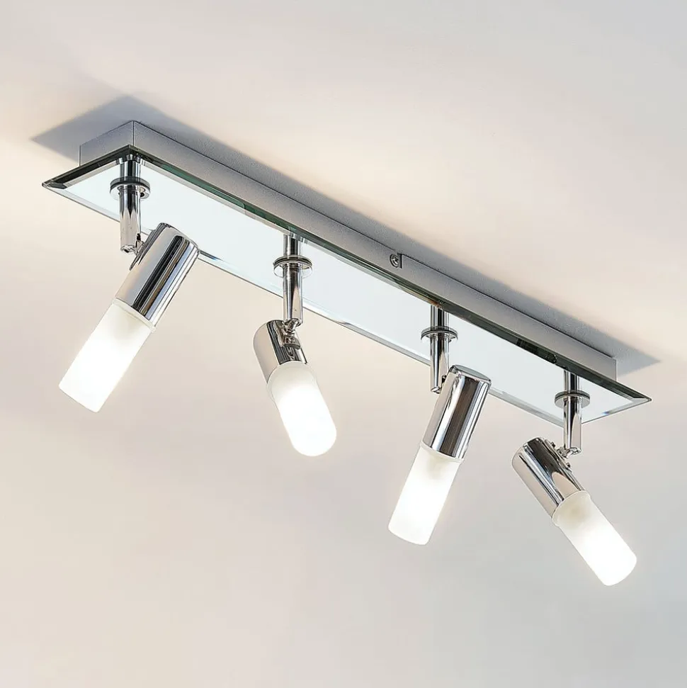 Lindby spotlight Zela, længde 53 cm, krom, 4 lyskilder