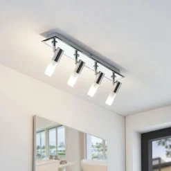 Lindby spotlight Zela, længde 53 cm, krom, 4 lyskilder