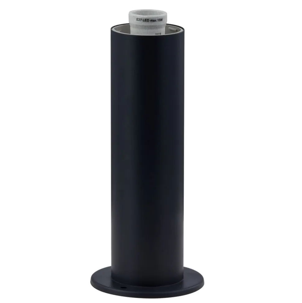 Lindby Statius sokkellampe, antracit, jern, 45 cm