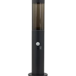 Lindby Statius sokkellampe, antracit, jern, sensor, 45 cm