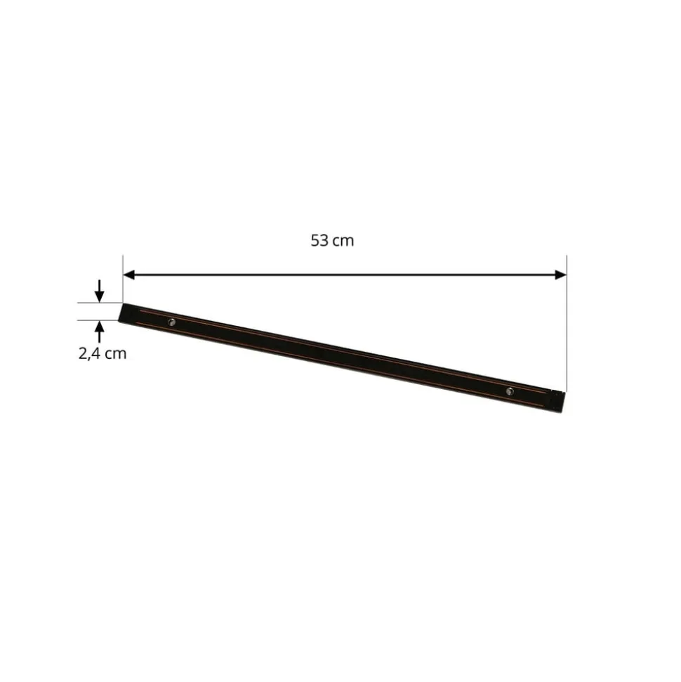 Lindby strømskinne Lumaro, sort, aluminium, længde 53 cm