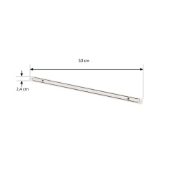 Lindby strømskinne Lumaro, hvid, aluminium, længde 53 cm