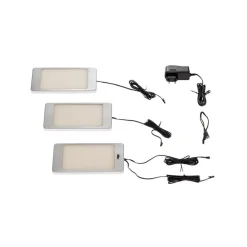 Lindby Svela LED-underskabsbelysning, 3 stk sølv
