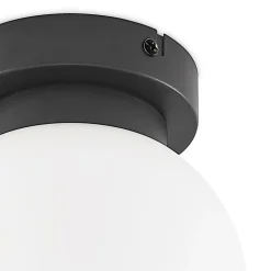 Lindby Tavino loftslampe, sfærisk skærm, sort
