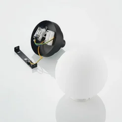 Lindby Tavino loftslampe, sfærisk skærm, sort