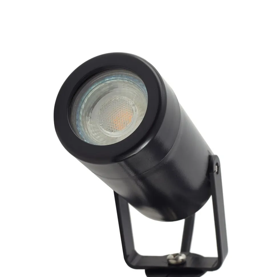 Lindby Thorgal lampe med jordspyd, Ø 6 cm, sort, sæt med 3 stk