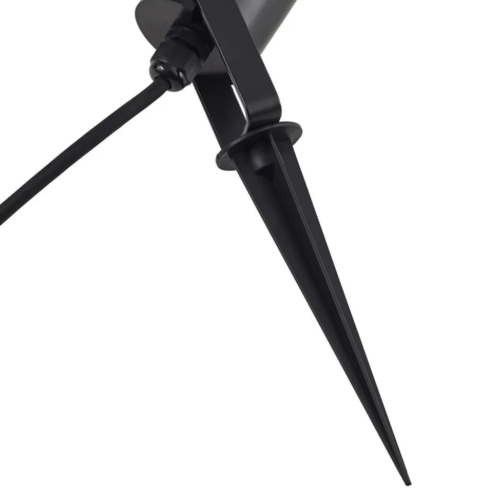 Lindby Thorgal lampe med jordspyd, Ø 6 cm, sort, sæt med 3 stk