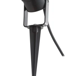 Lindby Thorgal lampe med jordspyd, Ø 9,8 cm, sort, sæt med 3 stk
