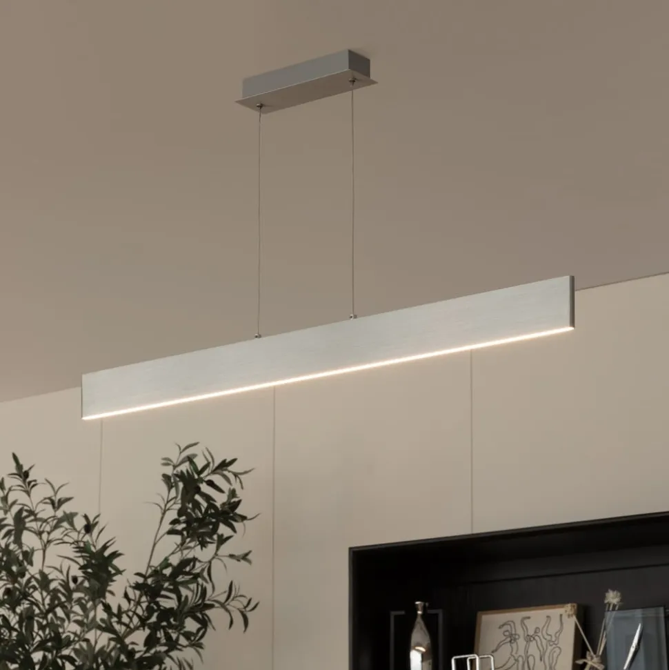 Lindby Tinkodara LED-hængelampe, spisestue, aluminium
