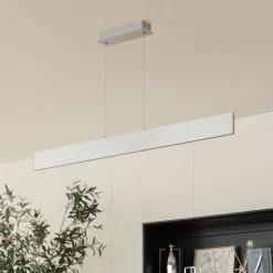 Lindby Tinkodara LED-hængelampe, spisestue, aluminium