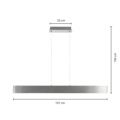 Lindby Tinkodara LED-hængelampe, spisestue, aluminium