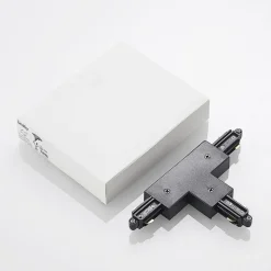 Lindby T-stik Linaro, sort, 1-faset system