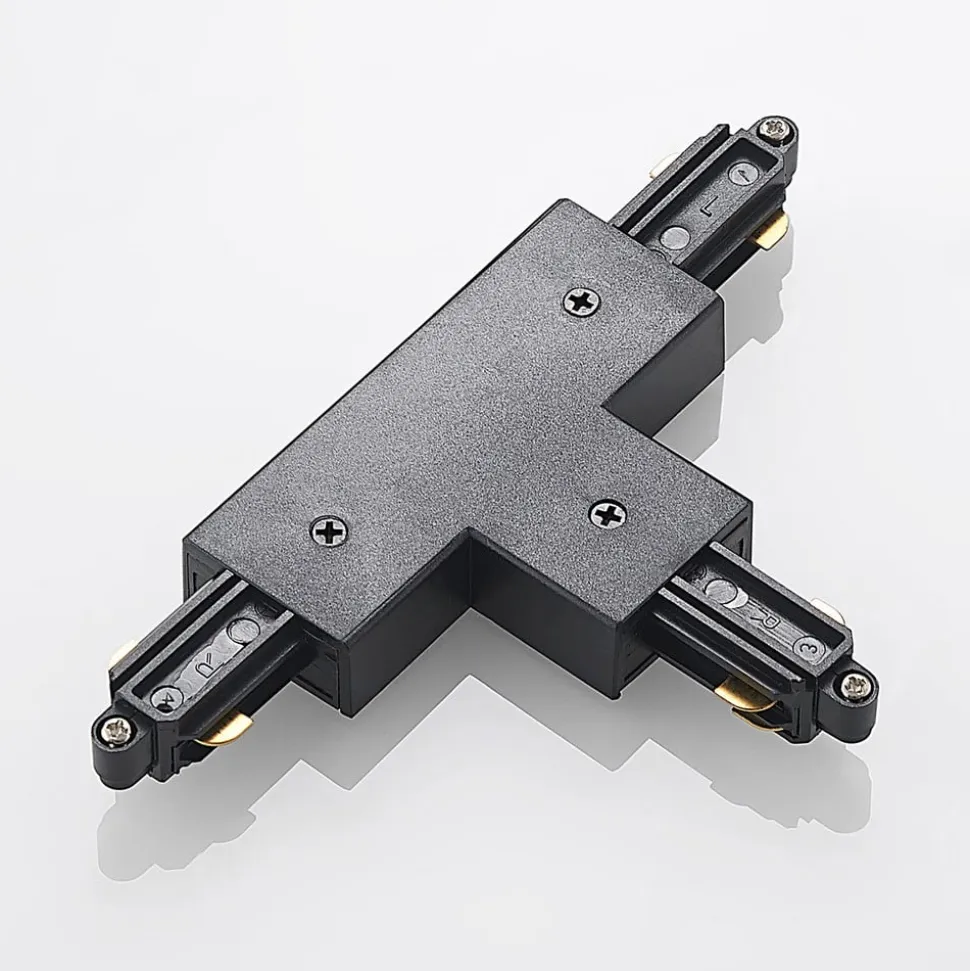Lindby T-stik Linaro, sort, 1-faset system