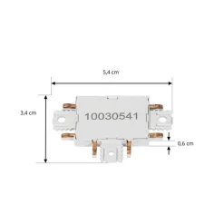 Lindby T-stik Lumaro, hvid, 5,4 cm, plast