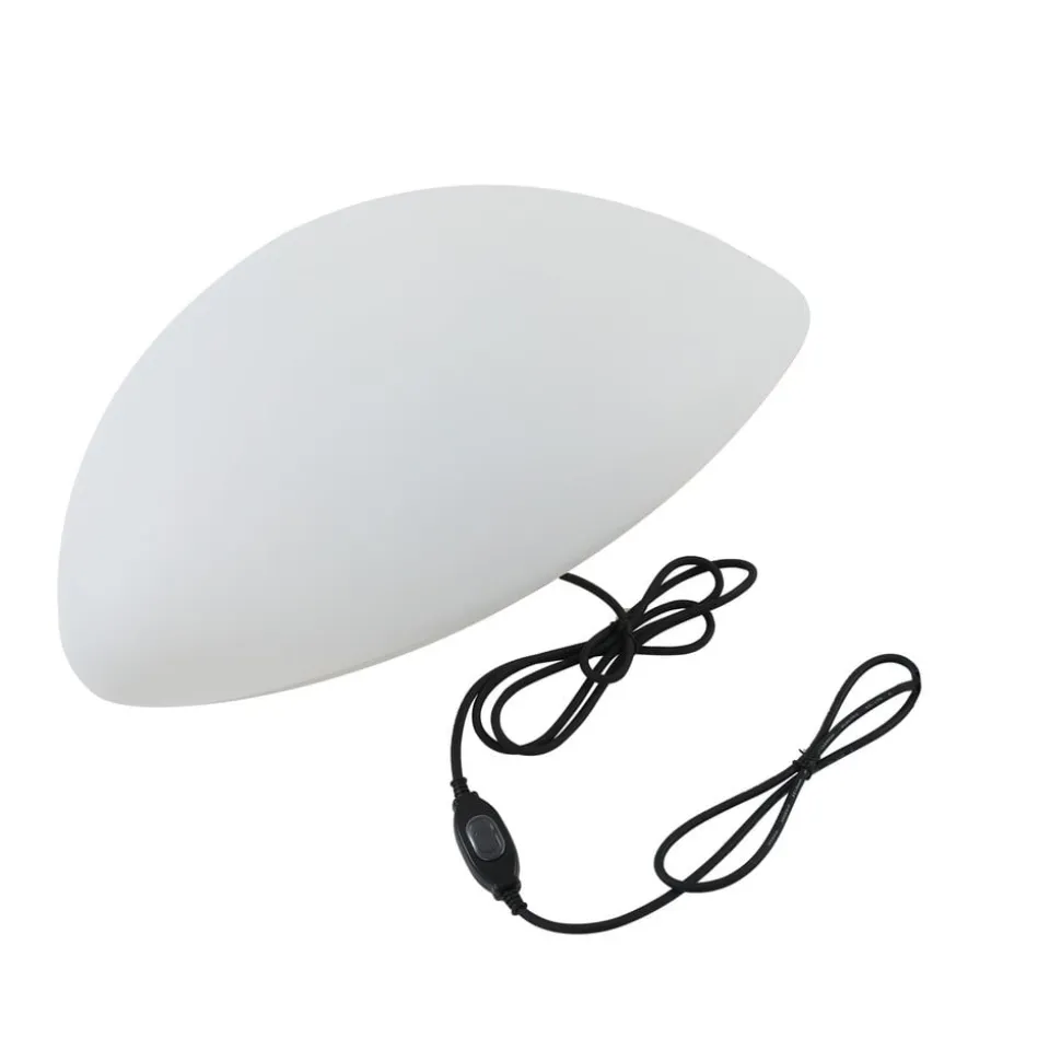 Lindby udendørs gulvlampe Arani, hvid, plast, stik