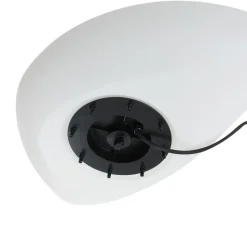 Lindby udendørs gulvlampe Arani, hvid, plast, stik