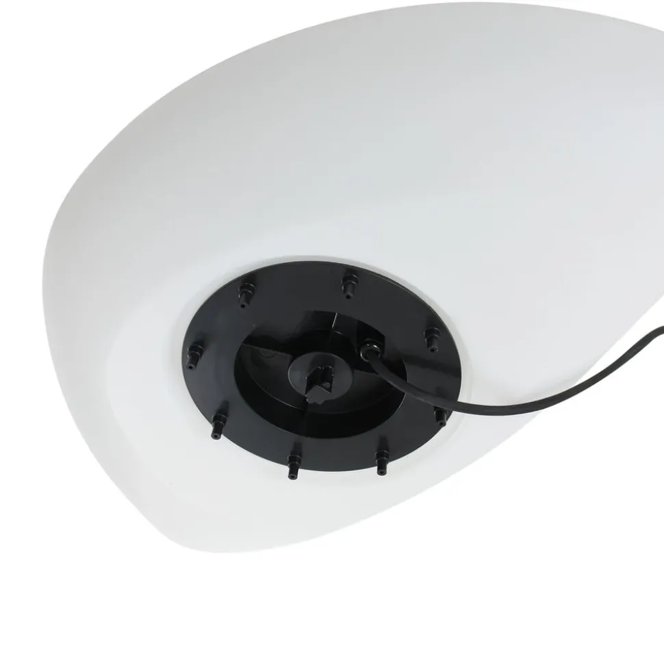 Lindby udendørs gulvlampe Arani, hvid, plast, stik
