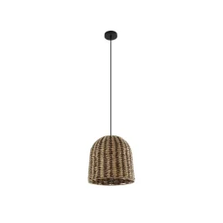 Lindby udendørs hængelampe Taryn, brun, plast, IP44 35cm