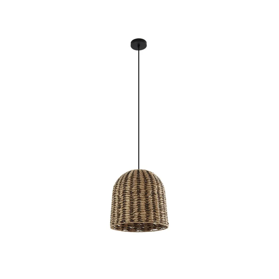 Lindby udendørs hængelampe Taryn, brun, plast, IP44 35cm
