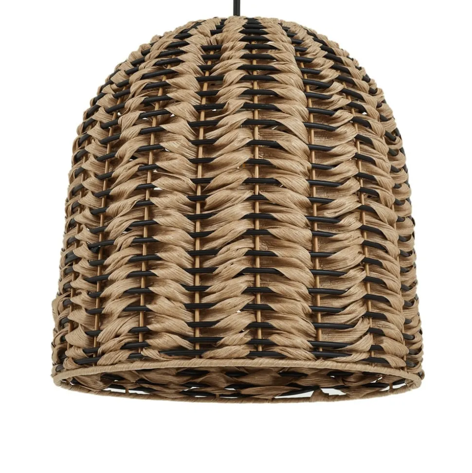 Lindby udendørs hængelampe Taryn, brun, plast, IP44 35cm